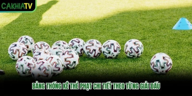 Bảng thống kê thẻ phạt chi tiết theo từng giải đấu Bảng thống kê thẻ phạt chi tiết theo từng giải đấu
