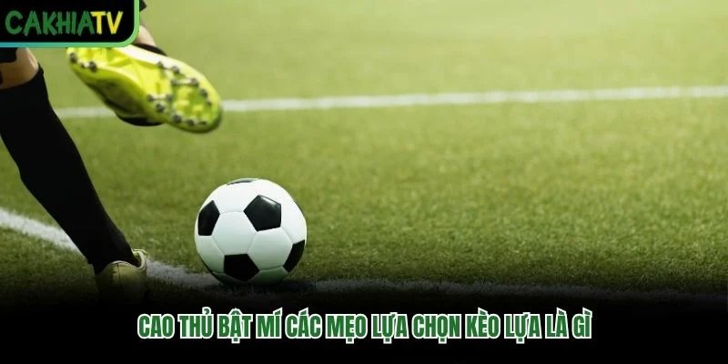 Cao thủ bật mí các mẹo lựa chọn kèo lựa là gì