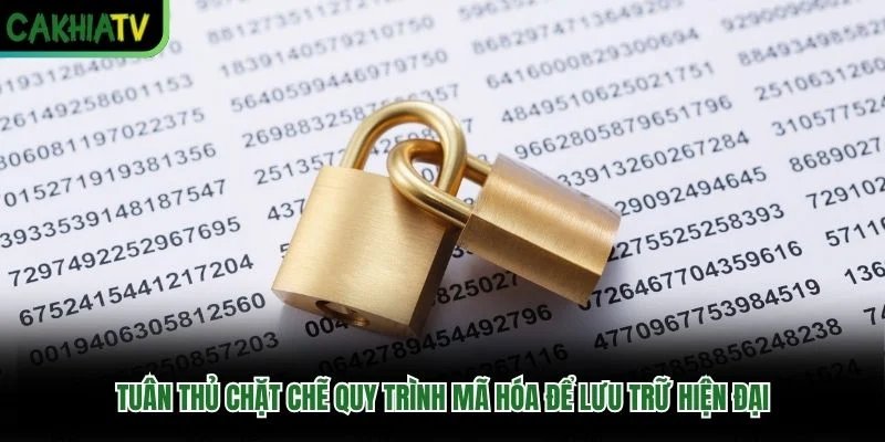 Tuân thủ chặt chẽ quy trình mã hóa để lưu trữ hiện đại